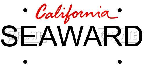SEAWARD California License Plate