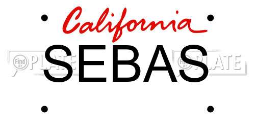 SEBAS California License Plate