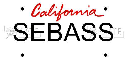 SEBASS California License Plate
