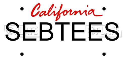 SEBTEES California License Plate