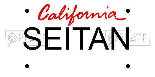 SEITAN California License Plate