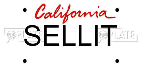 SELLIT California License Plate