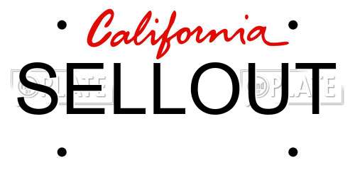 SELLOUT California License Plate
