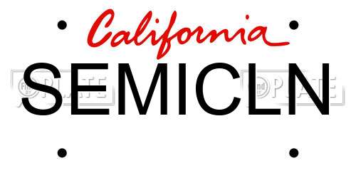 SEMICLN California License Plate