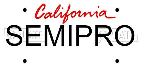 SEMIPRO California License Plate
