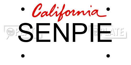 SENPIE California License Plate