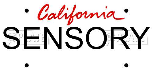 SENSORY California License Plate