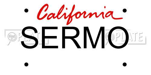 SERMO California License Plate