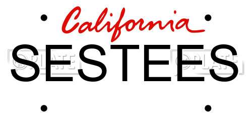 SESTEES California License Plate