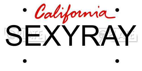 SEXYRAY California License Plate