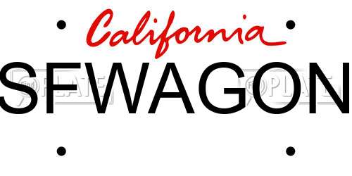 SFWAGON California License Plate