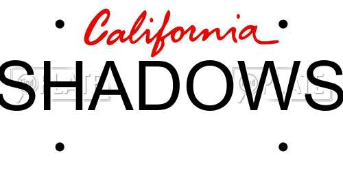 SHADOWS California License Plate