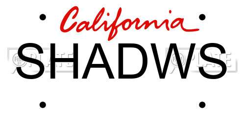 SHADWS California License Plate