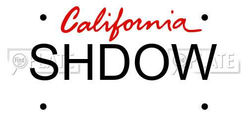 SHDOW California License Plate