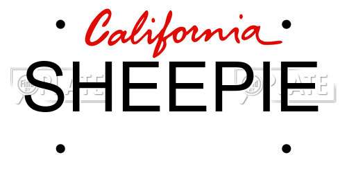SHEEPIE California License Plate