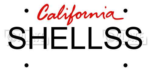 SHELLSS California License Plate