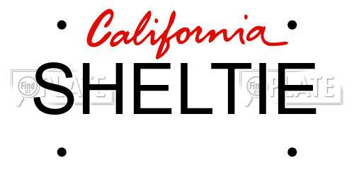 SHELTIE California License Plate