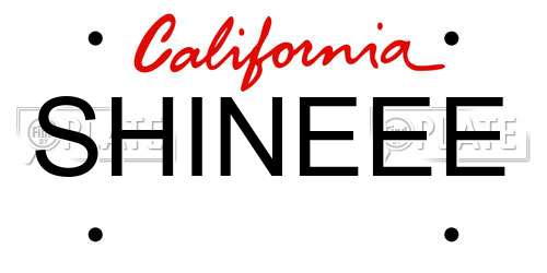 SHINEEE California License Plate