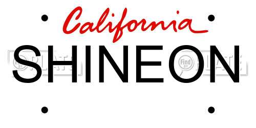 SHINEON California License Plate