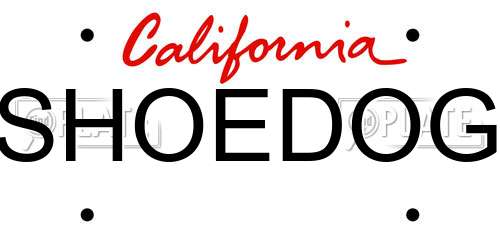 SHOEDOG California License Plate