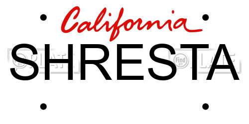 SHRESTA California License Plate