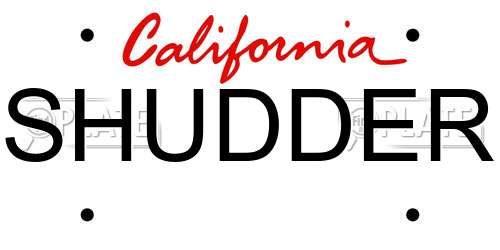 SHUDDER California License Plate