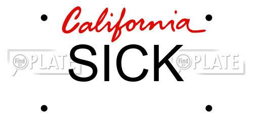 SICK California License Plate