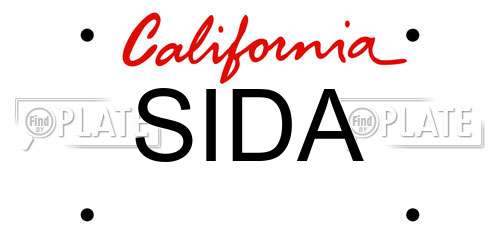SIDA California License Plate