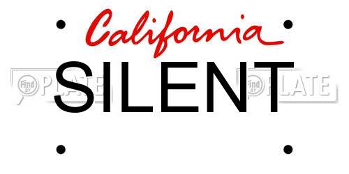 SILENT California License Plate