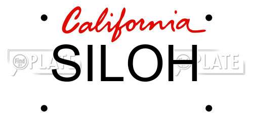 SILOH California License Plate