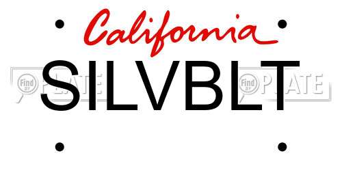 SILVBLT California License Plate