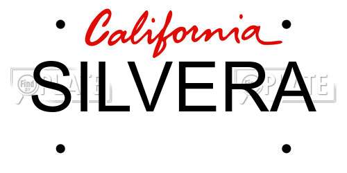 SILVERA California License Plate