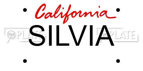 SILVIA California License Plate