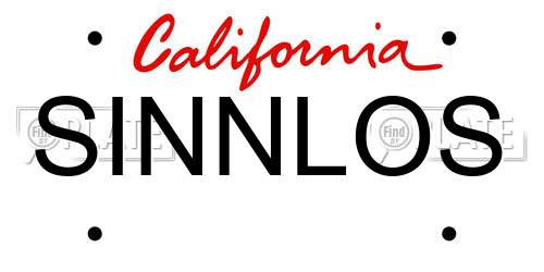 SINNLOS California License Plate