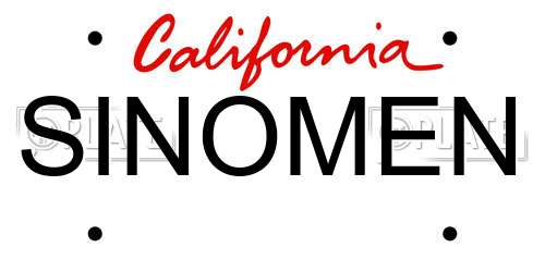 SINOMEN California License Plate