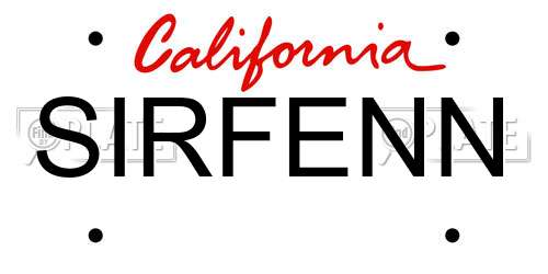 SIRFENN California License Plate