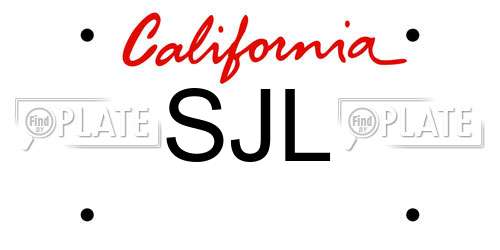 SJL California License Plate