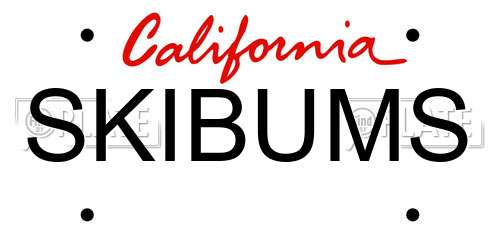 SKIBUMS California License Plate