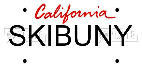 SKIBUNY California License Plate