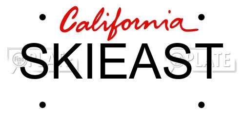 SKIEAST California License Plate
