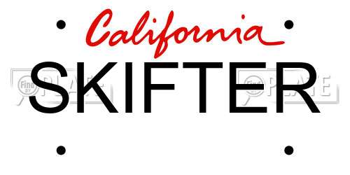 SKIFTER California License Plate