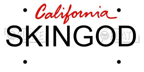 SKINGOD California License Plate