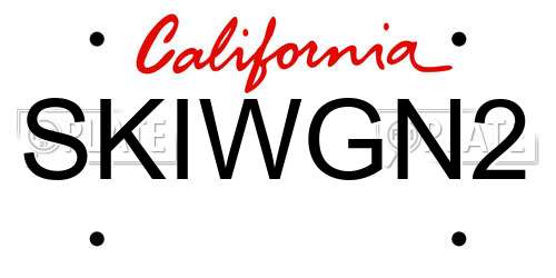 SKIWGN2 California License Plate