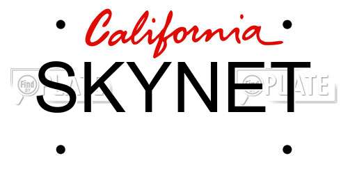 SKYNET California License Plate