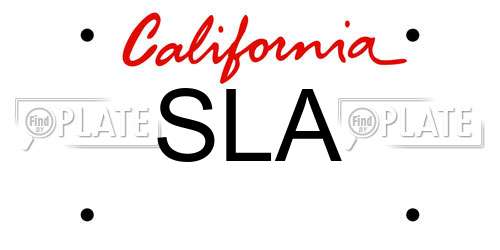 SLA California License Plate