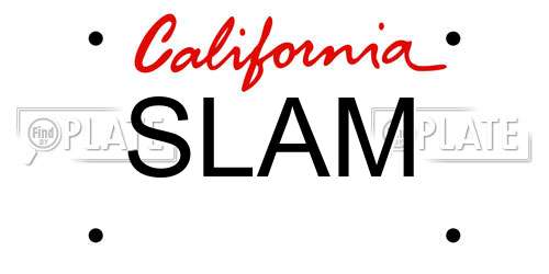 SLAM California License Plate