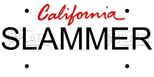 SLAMMER California License Plate