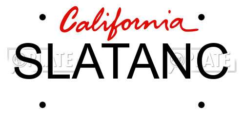 SLATANC California License Plate