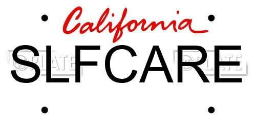 SLFCARE California License Plate