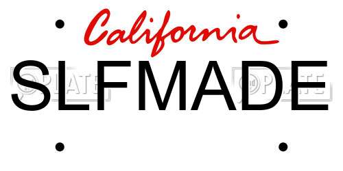 SLFMADE California License Plate